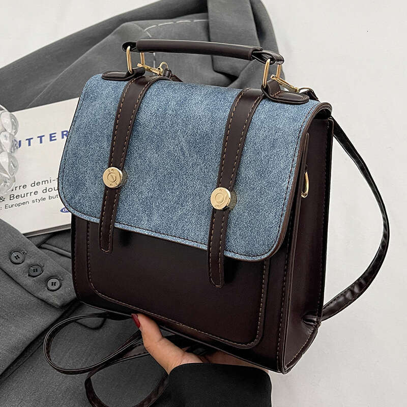 AMZZ Backpack for women in autumn and winter 2023, single shoulder crossbody bag, niche texture handbag, student multifunctional backpack