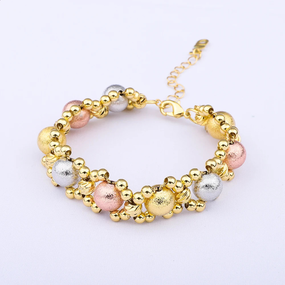 African Colored Matte Ball Necklace Earrings Bracelets Charm Set Exquisite and Elegant n Wedding Anniversary Gift 240906