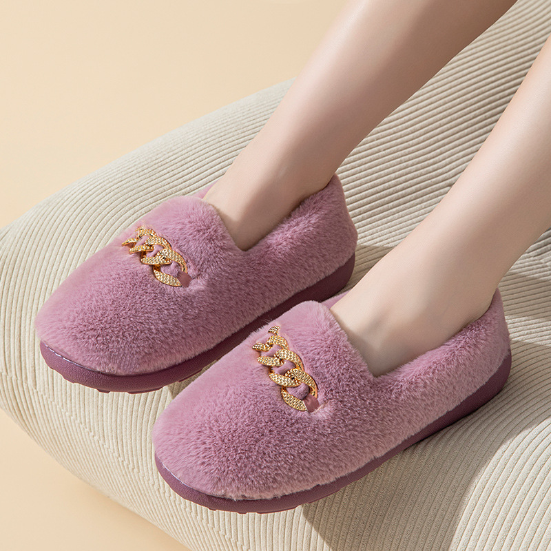 New Women's Outdoor Indoor Warm and Thick Anti slip Woolen Shoes with Velvet