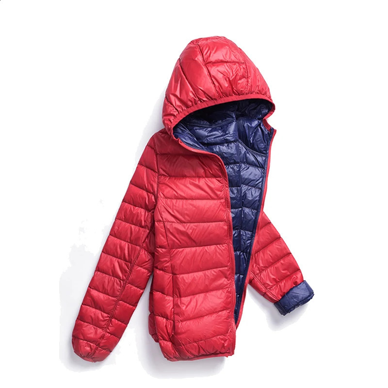 Fitaylor womens ultra light down jacket casual double-sided reversible jacket 4XL womens bag jacket 240913