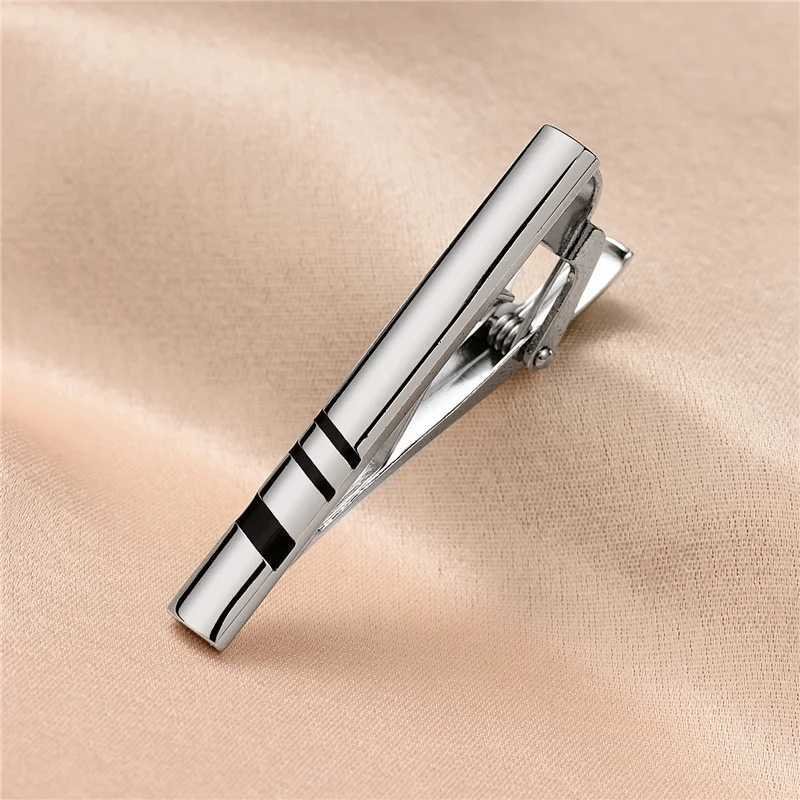 Mens short pin tie clip wedding guest gift with box tie clip mens shirt black mens cufflinks fashion jewelry W240914