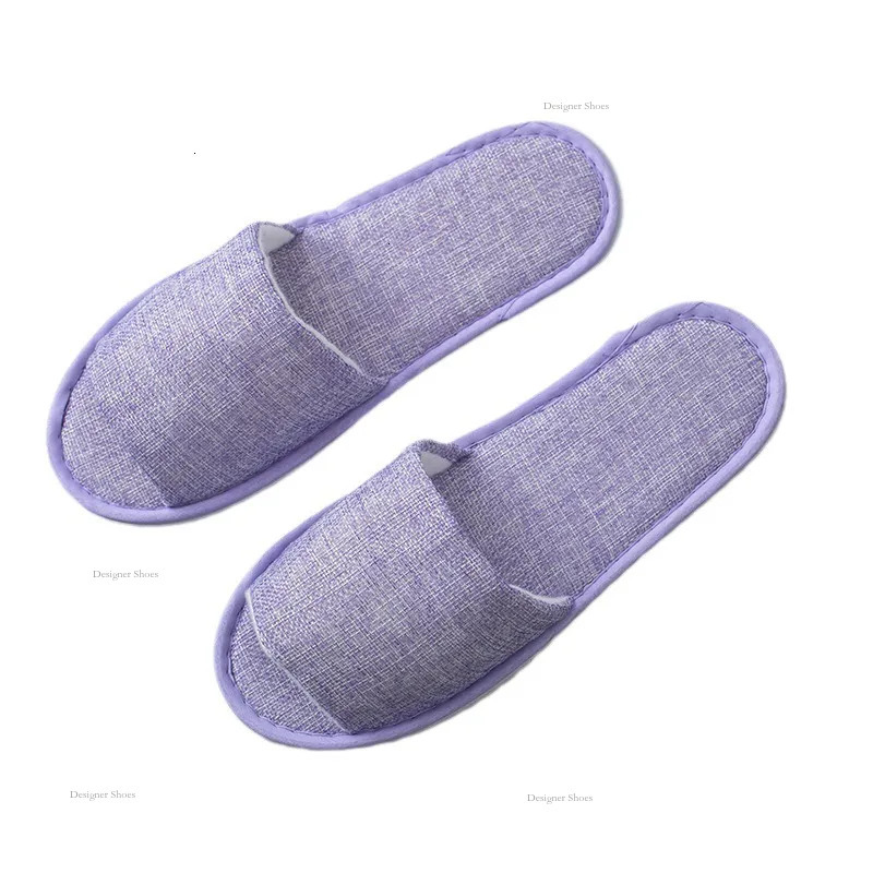 Spring Autumn Hotel Floor Home Cool Slippers, Anti Slip Wear-Resistant Cotton And Linen Slippers For Women pers