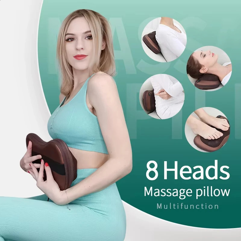Head massager car home use Cervical finger pressure massage neck back waist body electric multifunctional massage pillow ww 240919