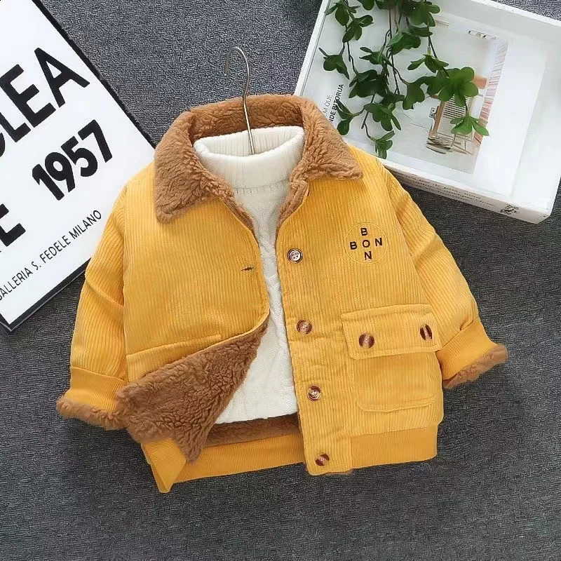 Childrens Parkas Boys Winter Warm Coats Teen Fashion Jackets Thicken Kids Outdoor Coat Baby Parka 240905