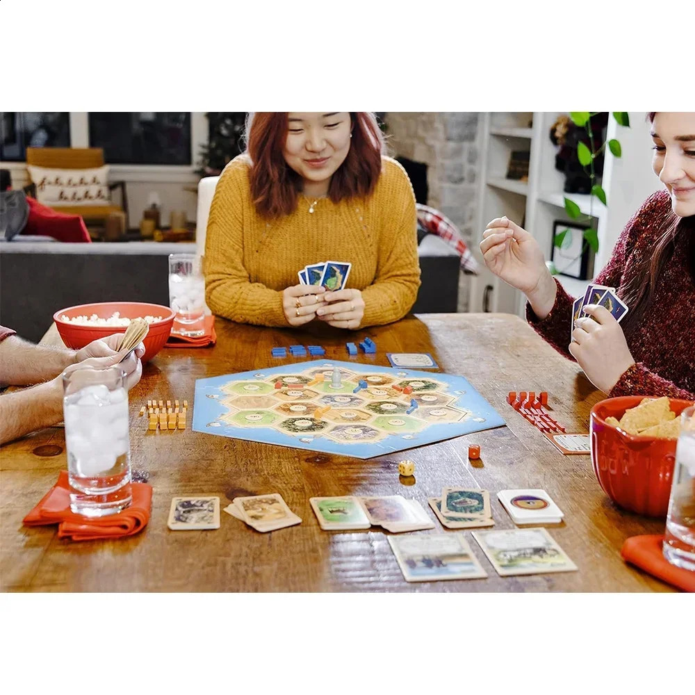 catan board game puzzle leisure toy game card edition playing games 2-8 people party card games 240905
