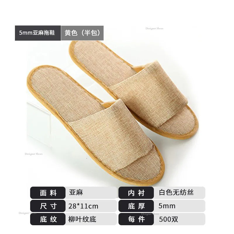 Spring Autumn Hotel Floor Home Cool Slippers, Anti Slip Wear-Resistant Cotton And Linen Slippers For Women pers