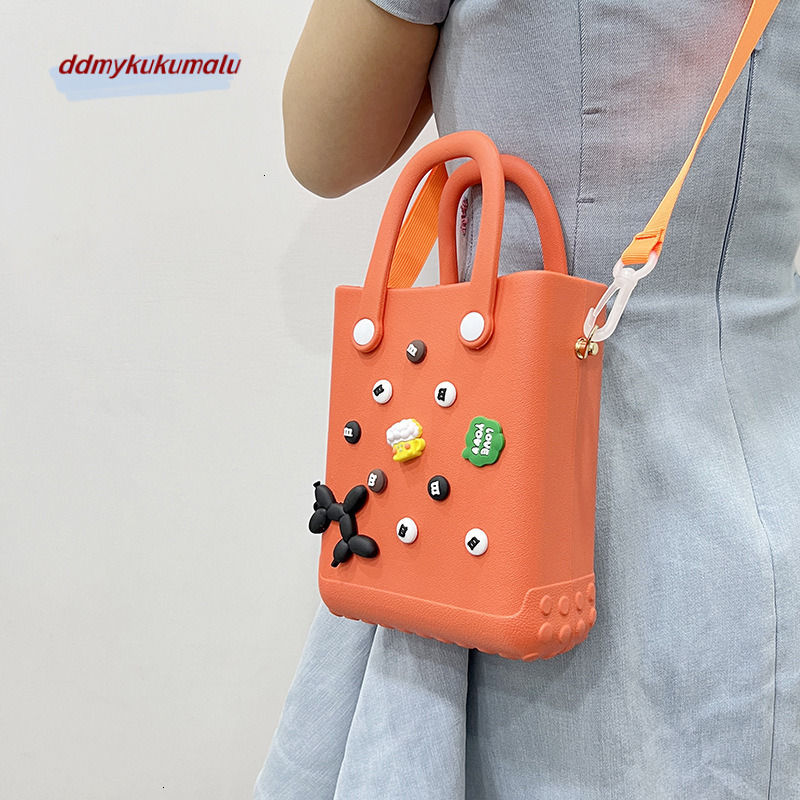 New DIY cartoon versatile accessory beach bag, new fashion niche, one shoulder crossbody carrying hole bag H723#21 kukumalu