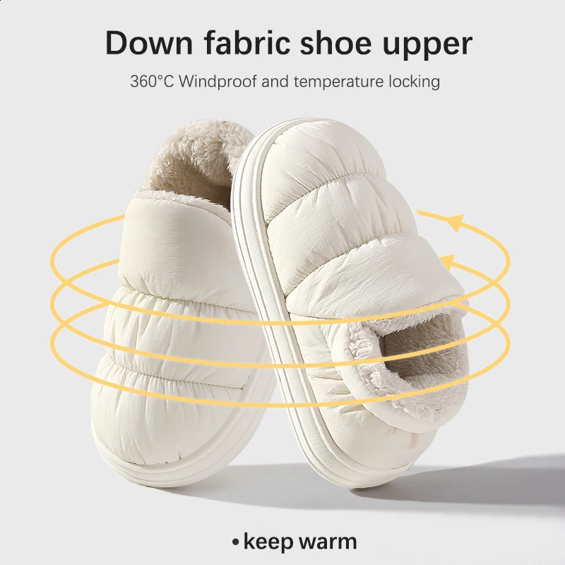 QYCKABY Womens Plush Shoes Indoor and Outdoor Winter Home Warm Fluffy Non slip Boots Fur Cotton Shoes Mens Outdoor Sports Shoes 240914