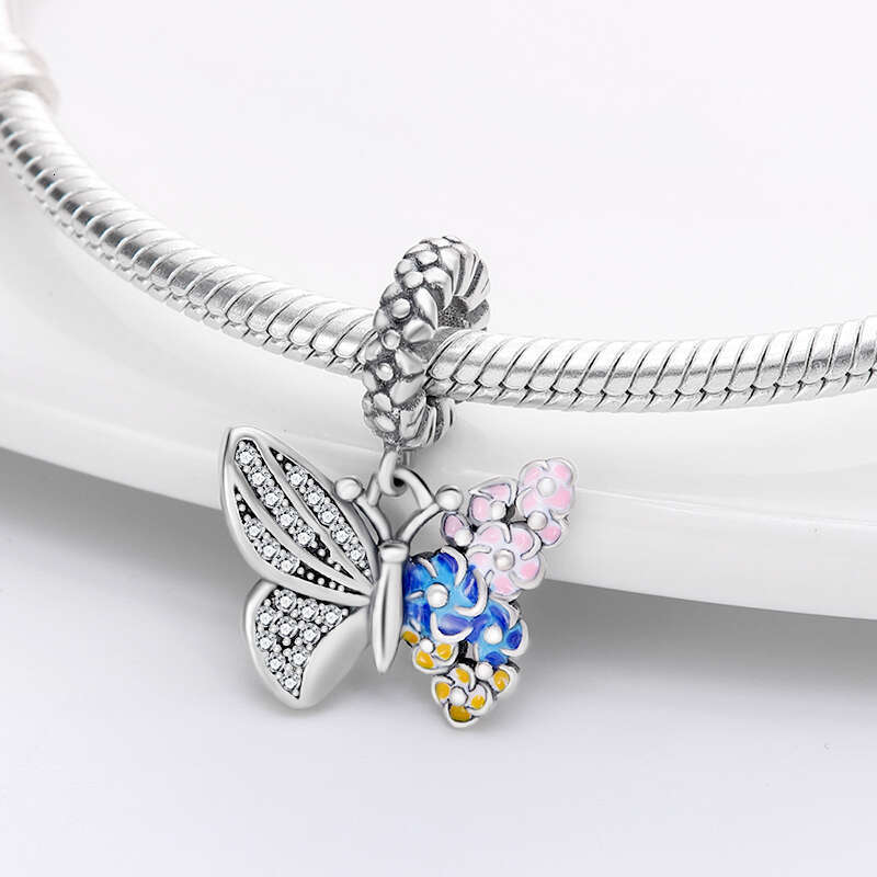 925 Sterling Silver Animal Glow Butterfly Crab Charm Beads Fit Original Bracelets DIY Jewelry