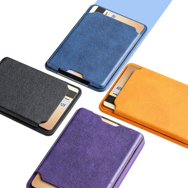 Magnetic Phone Card Holder for iPhone 16 15 14 13 12 promax Magsafe cellphone Leather Wallet Case with MagSafe Magnet