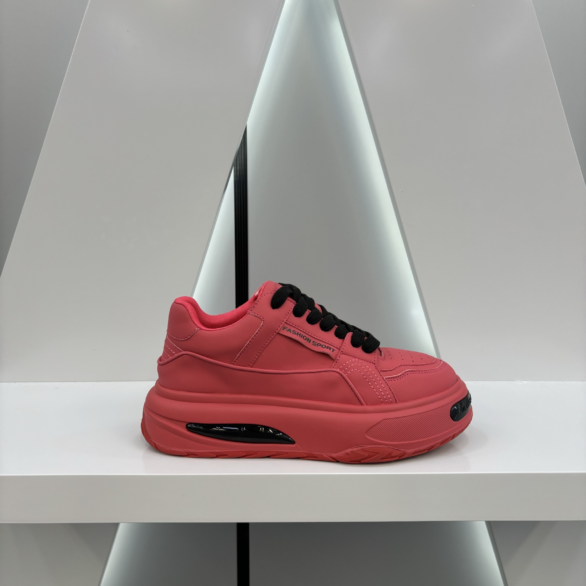 Ddmybear Rose Red Men's 2024 Autumn New Item Thick Sole Height Increasing Sports And Leisure Versatile Style Trendy Dad Shoes Chinese Brand Shoes