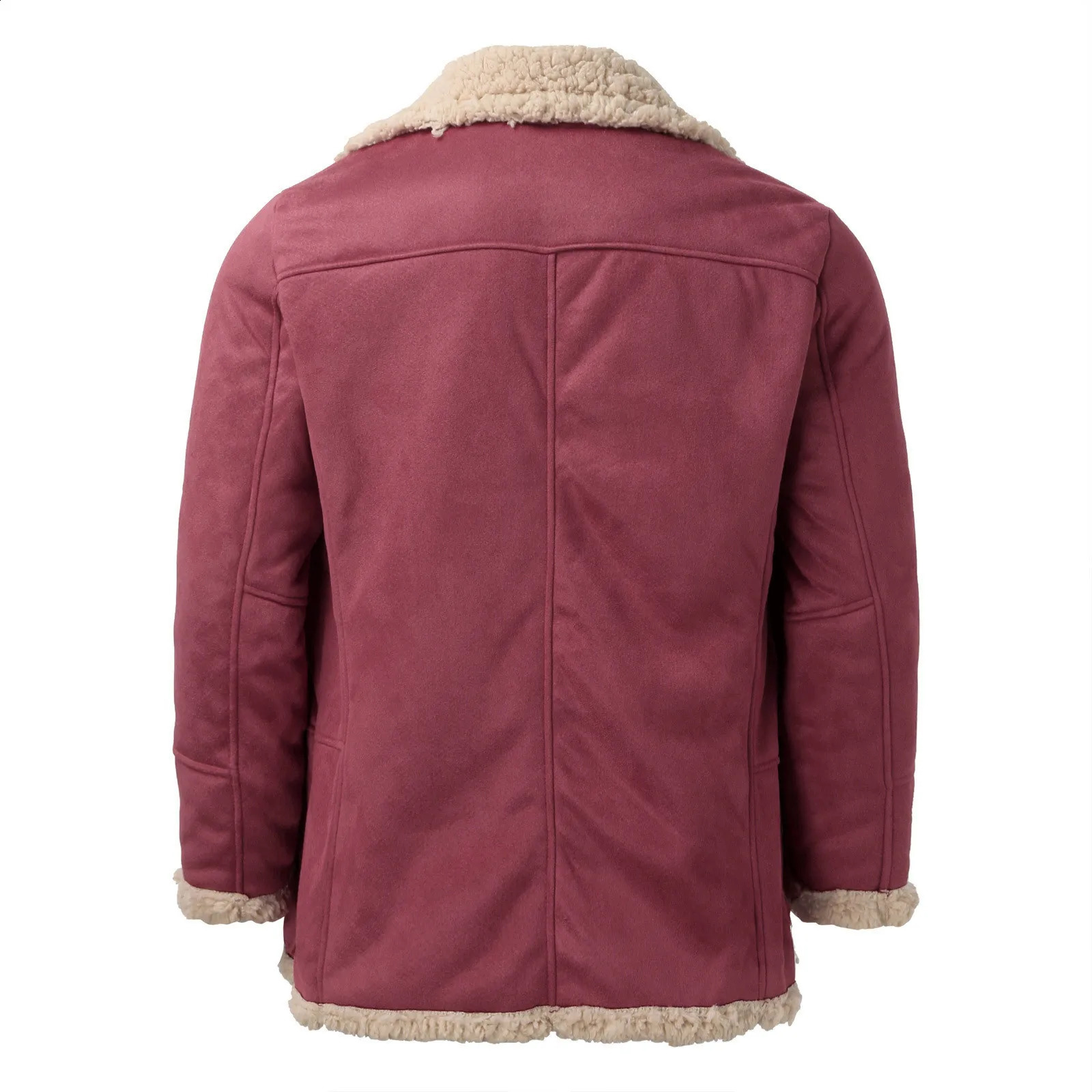 Jackets For Men Fashion Casual Plus Size Winter Coat Lapel Long Sleeve Padded Leather Jacket Vintage Thicken Vestes Hommes 240905
