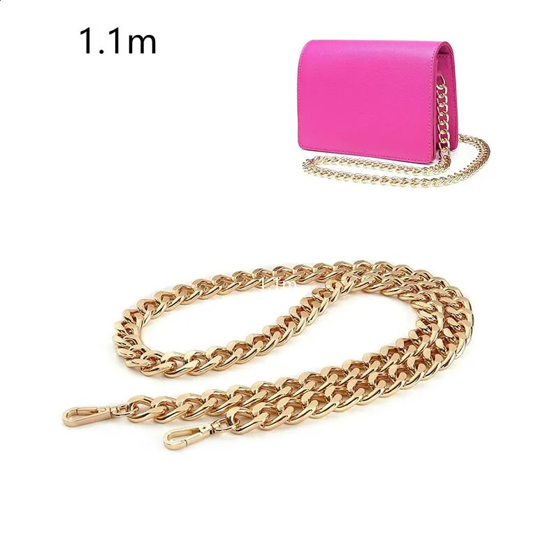 Aluminum Chain 14K Color Retaining Gold Diy Handmade Simple Metal Wrap Underarm Shoulder Strap Replacement 240914