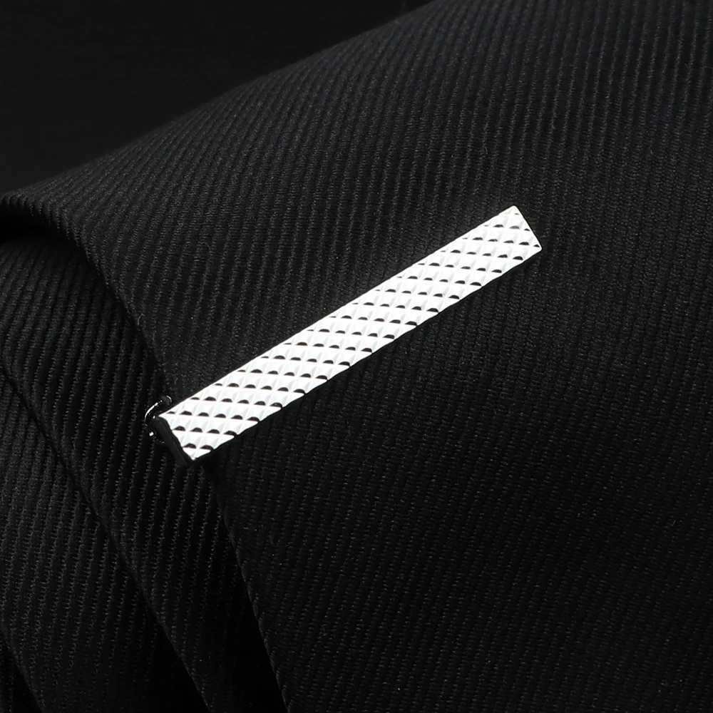 New tie clip mens bright chrome stainless steel metal necklace bar dress shirt tie pin for wedding tie clip mens accessories W240914