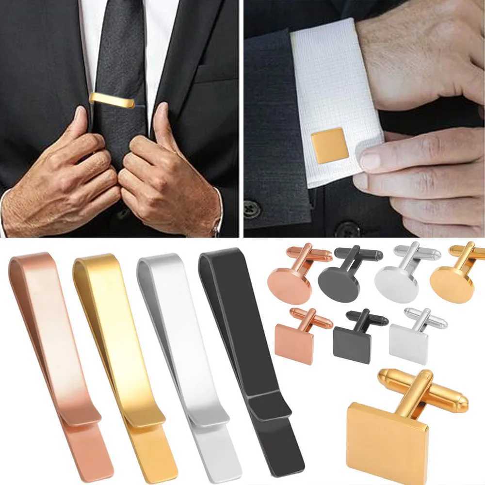 Tie clip cufflink set mens jewelry necklace clip formal clothing decoration cufflinks French shirt buttons Fashion cufflinks W240914
