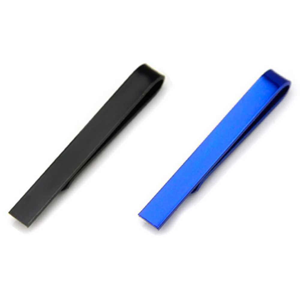 2 packs of mens stainless steel candy colored tie clip bar necklace wedding jewelry BWTZF0002A W240914