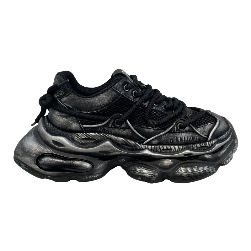 Ddmybear 2024 Autumn Men's Niche Trendy Brand Dad Thick Sole Height Increasing Breathable Trend Dissolving Versatile Sports Shoes Chinese Brand S