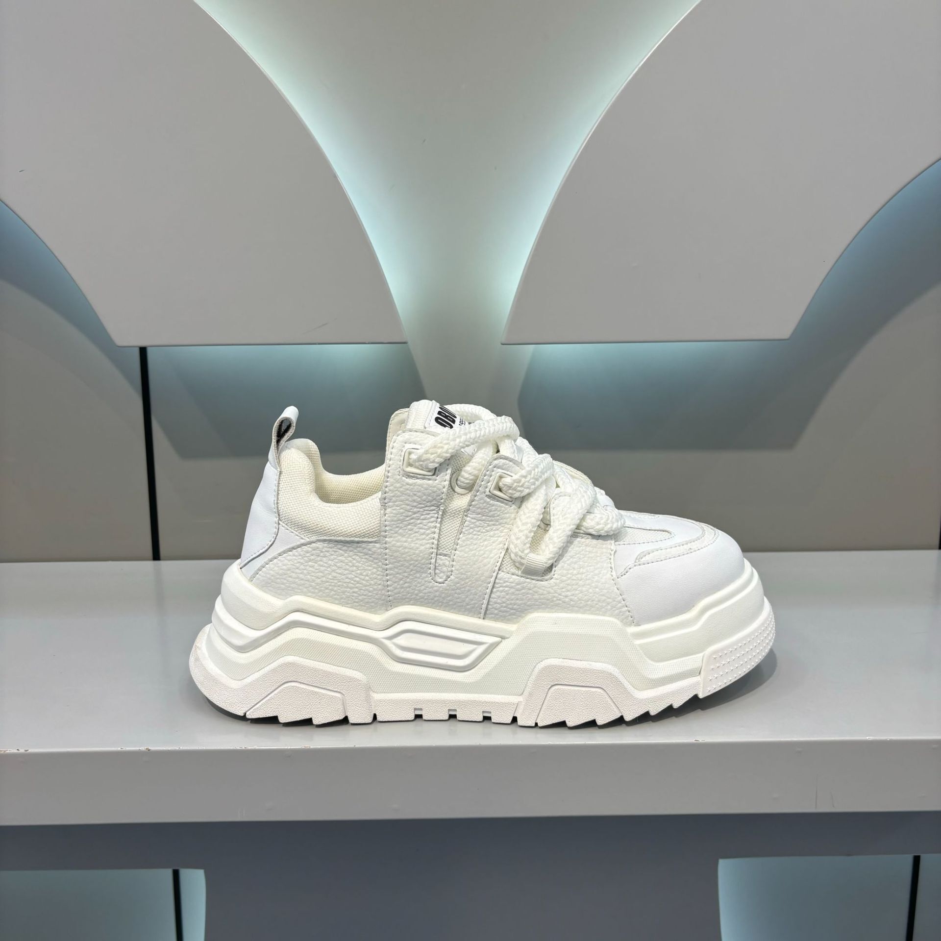 Ddmybear Thick Soled Height Increasing White For Men In Autumn, Fashionable And Breathable Casual Shoes, Versatile Sponge Cake Shoes Chinese Brand Sho