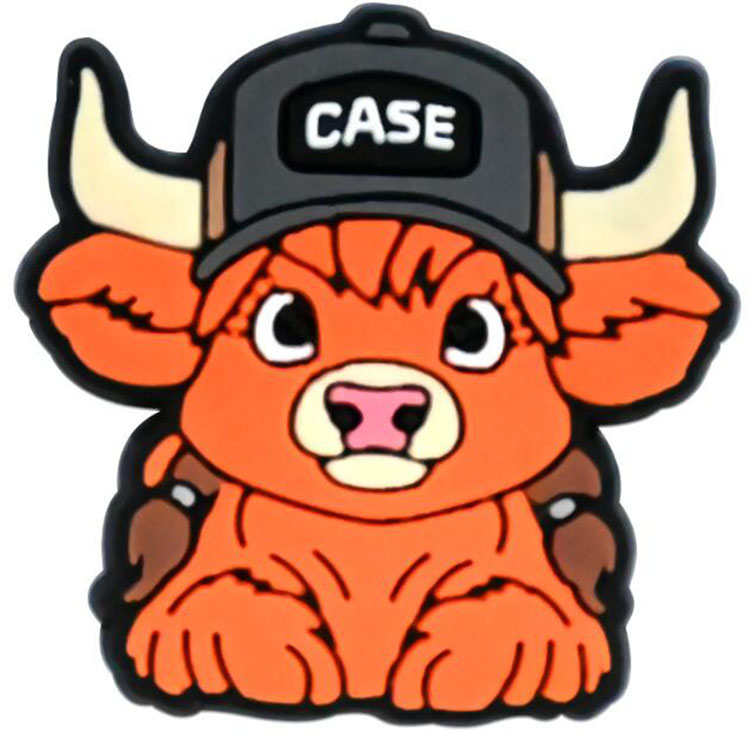 New styles highland cow series hole shoe flowers pvc soft rubber shoe buckle cute funny cow shoe charms accessories gift