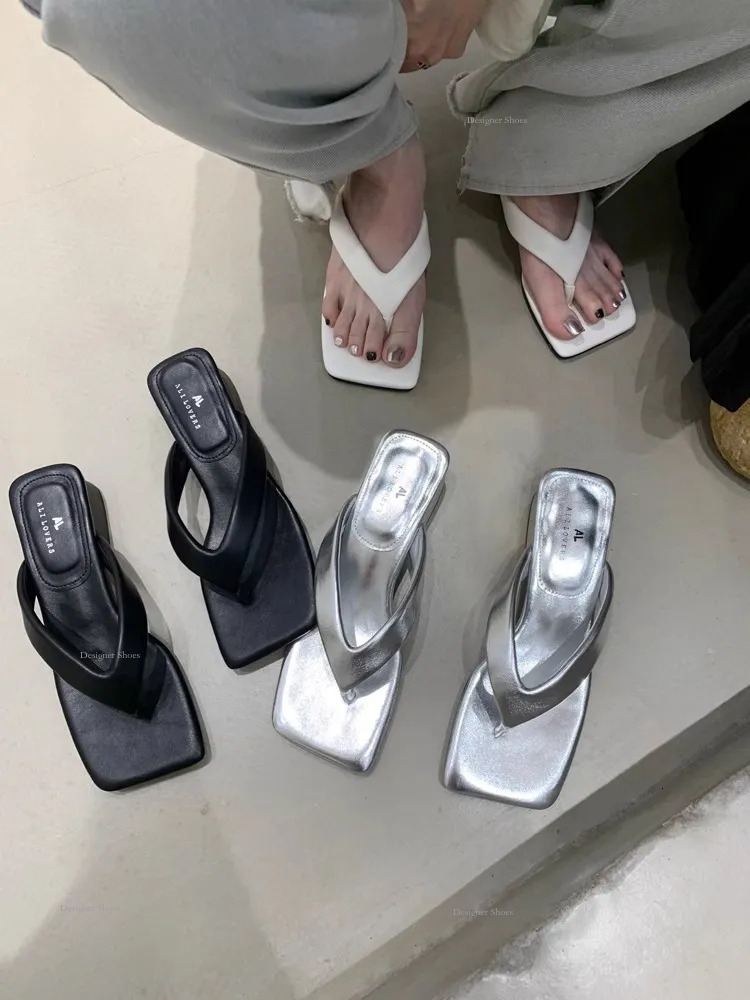 Slippers Gainew Fashion Women Outside Summer Comfort Orange White Black Couples Thick-Soled Non-Slip Slippers Eur36-40