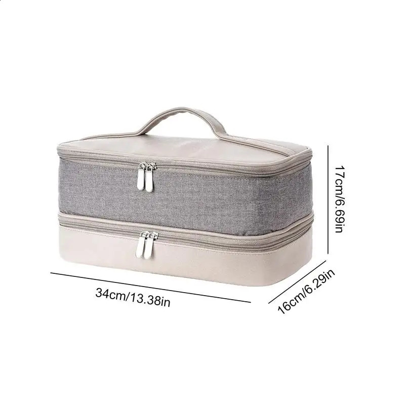 DoubleLayer Hair Bag Dryer Shark Flexstyle Accessories Tools Storage Makeup Travel Case Carrying 240903