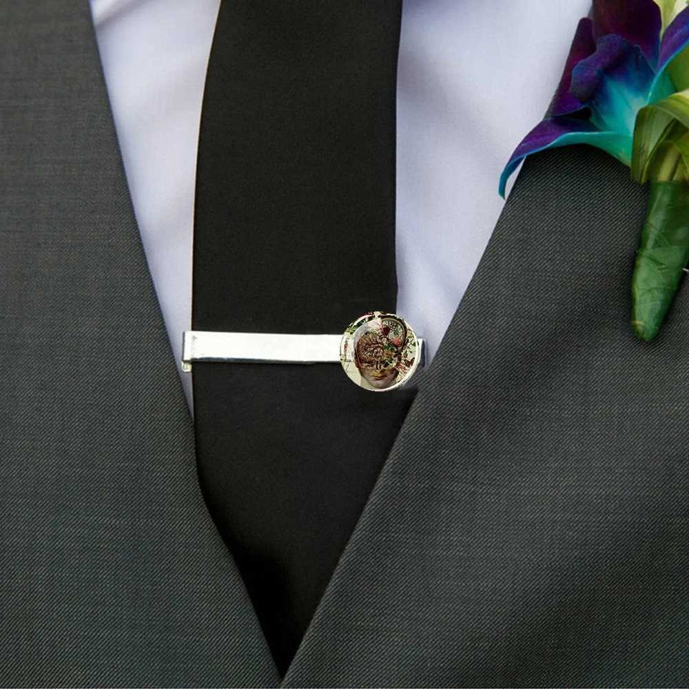 Tie Clip Skeleton Punk Mens Formal Tie Fixing Clip Silver Minimalist Punk Style Party and Banquet Gifts W240914