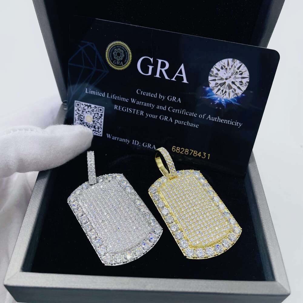 Moissanite Jewelry Hip Hop Iced Out Dog Custom Necklace Pendant Pass Tester