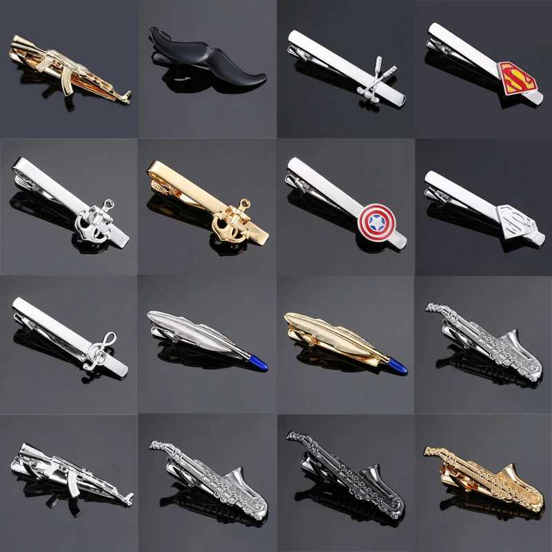 High end mens tie clip jewelry luxury classic matte tie strip mens jewelry simple brushed smooth high-quality tie pin gift W240914