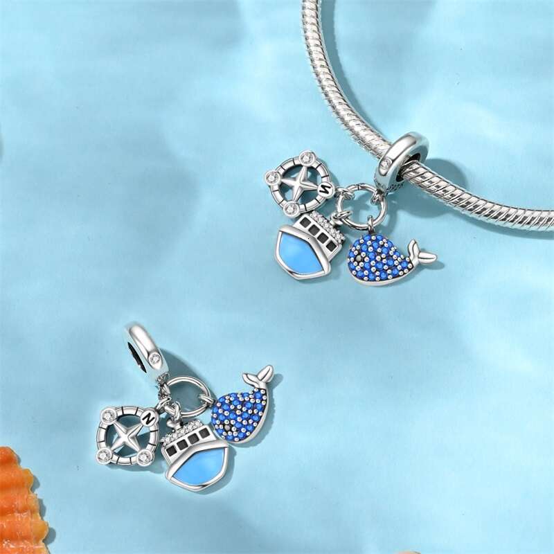 925 Sterling Silver Globe Spaceman Astronaut Travel Charms Pendants Fit Original Bracelet Fine DIY Jewelry Gift