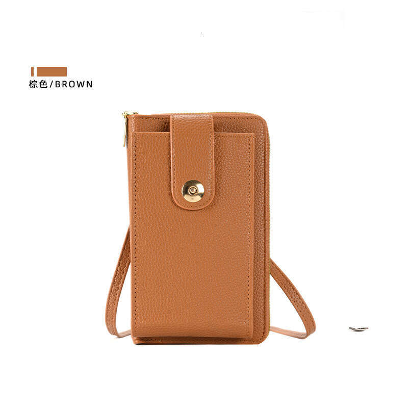 AMZZ 2024 New Mobile Phone Single Shoulder Solid Color Simple Crossbody Small Korean Version Large Capacity Women's Bag