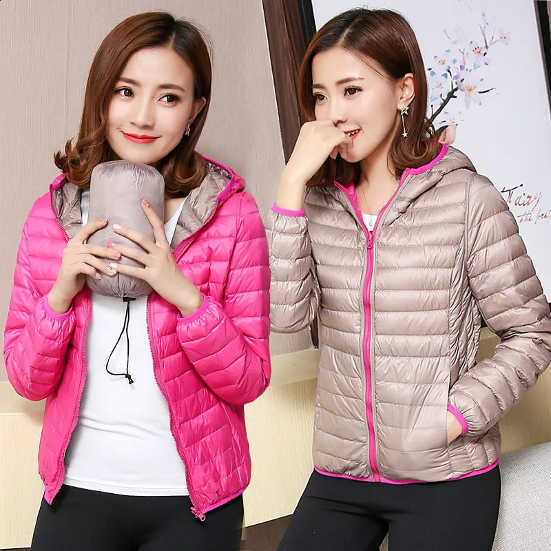 Light Ultra Jacket Womens Down Jacket Womens Autumn Winter Jacket Womens Double sided Jacket KJ530 240913