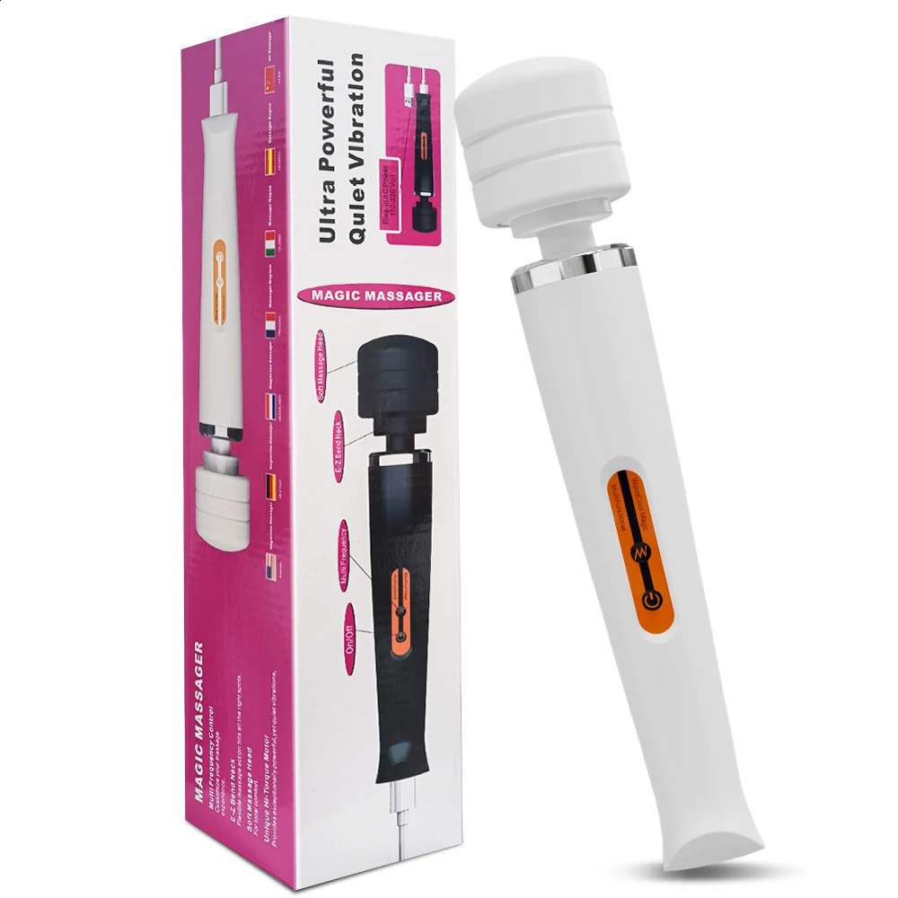 10 speed powerful AV wand vibrator female Gspot Nipple massager clitoral stimulator plugin electric sex toy 240914