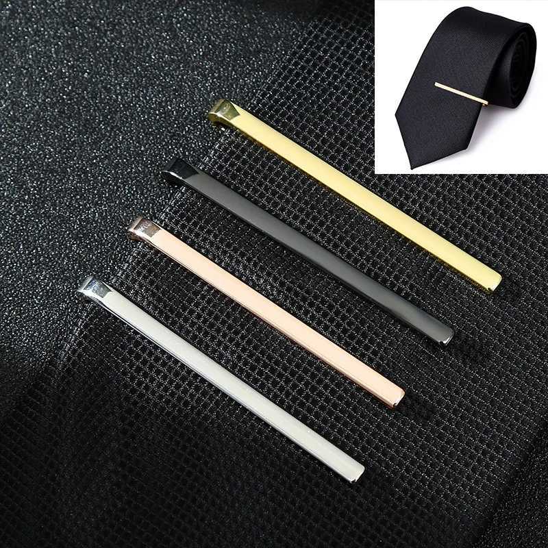 Mens matte tie clip metal copper bar buckle practical necklace accessories fashionable mens classic tie clip pin jewelry W240914