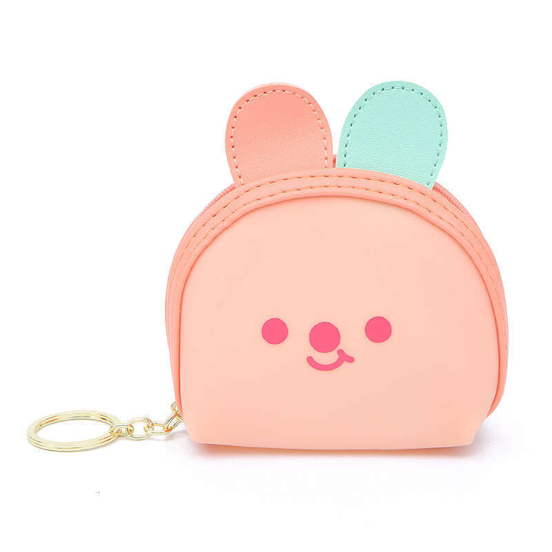 AMZZ Cartoon Jelly Color Cute Animal Zero Gift Couple Zipper Small Wallet Frog Rabbit Coin Bag Df