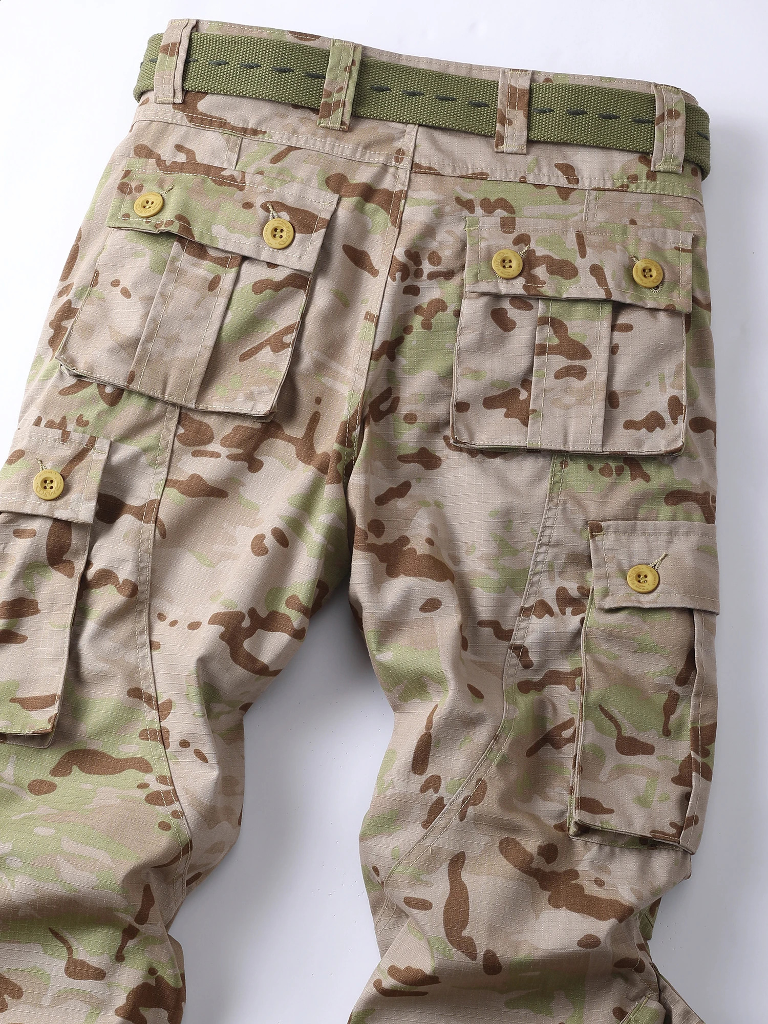 AKARMY Mens Wild Cargo Pants Camo Pants Cotton Casual Work Hiking Pants with 8 PocketsNo Belt 240913