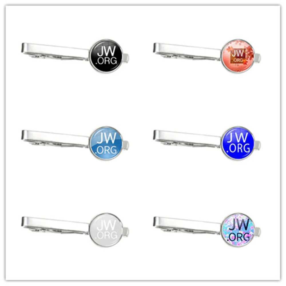 Hot selling personalized steampunk Jehovahs Witness tie clip JW Handmade glass dome jewelry W240914