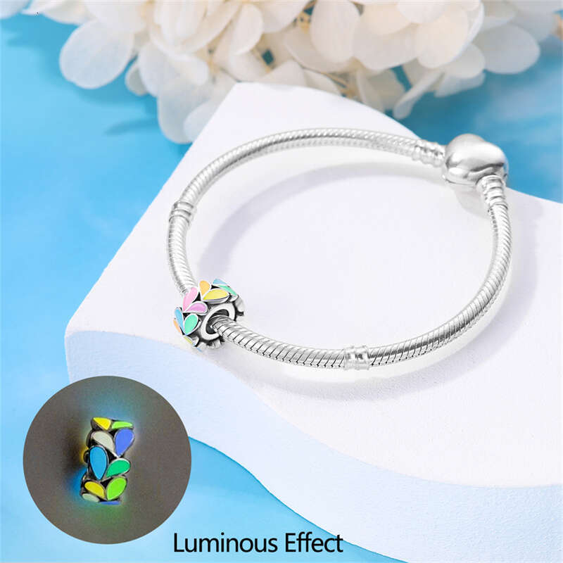 925 Silver Ocean Series Octopus Turtle Luminous Charms Fit Original Bracelet Charm Beads Necklace DIY Female Jewelry