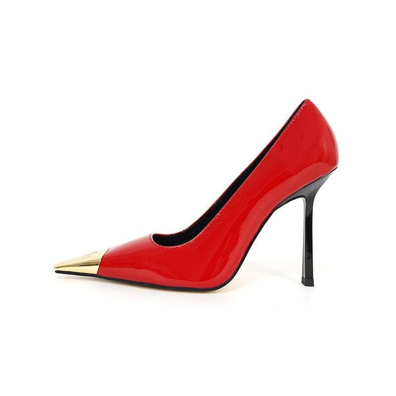 luxury High heels sandals Women's Shoes Black and Gold Wedding Dress Classics 9.5cm size 35-44