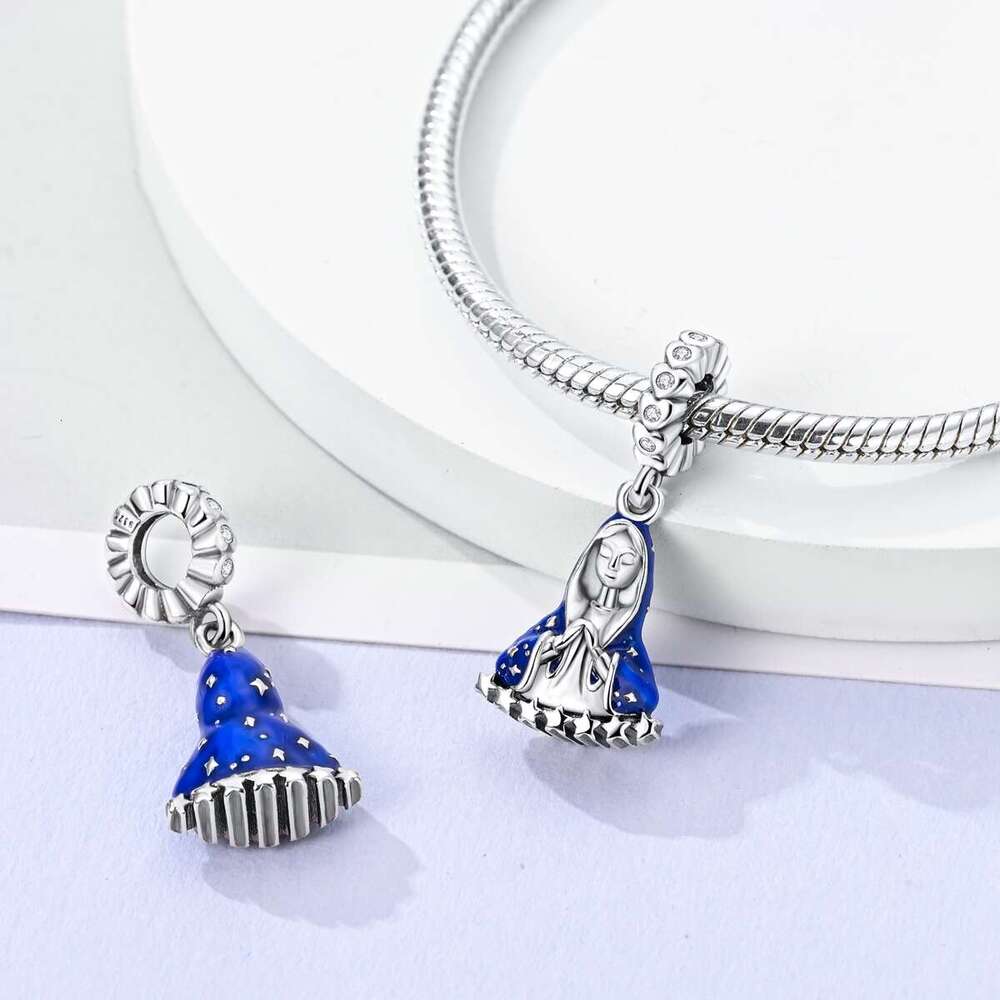 Fit Original Bracelets 925 Sterling Luminous Moon Virgin Mary Mother Life Tree Charms Beads Fashion DIY Jewelry