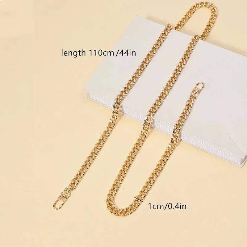 Aluminum Chain 14K Color Retaining Gold Diy Handmade Simple Metal Wrap Underarm Shoulder Strap Replacement 240914