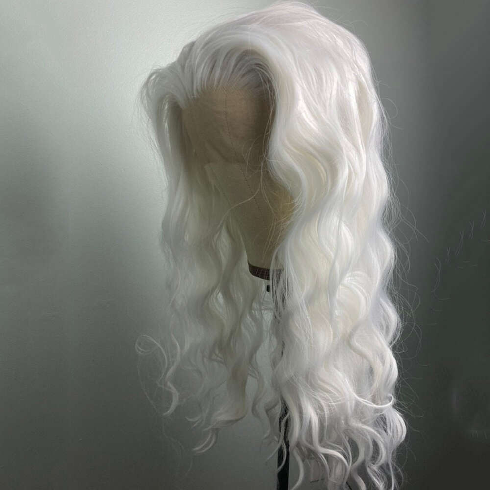 Snow White Lace Front 13X3 Cosplay Heat Safe Synthetic Wig Long Curly Wigs Free Part Realistic Natural Haire For Women