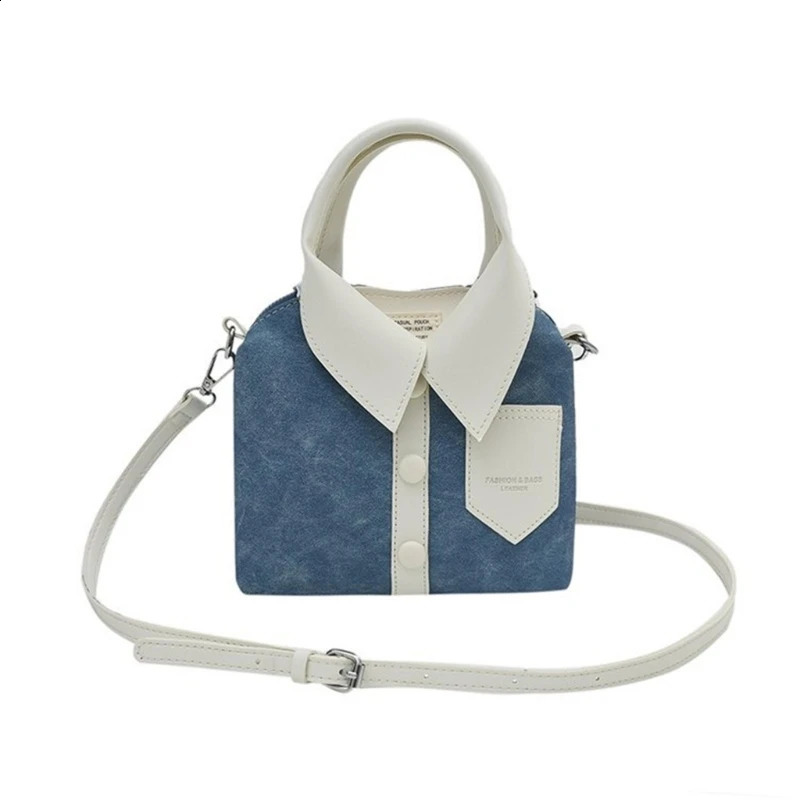 Clothing bag T-shirt handbag creative PU cross body bag womens retro handbag womens handbag with adjustable shoulder strap 240912