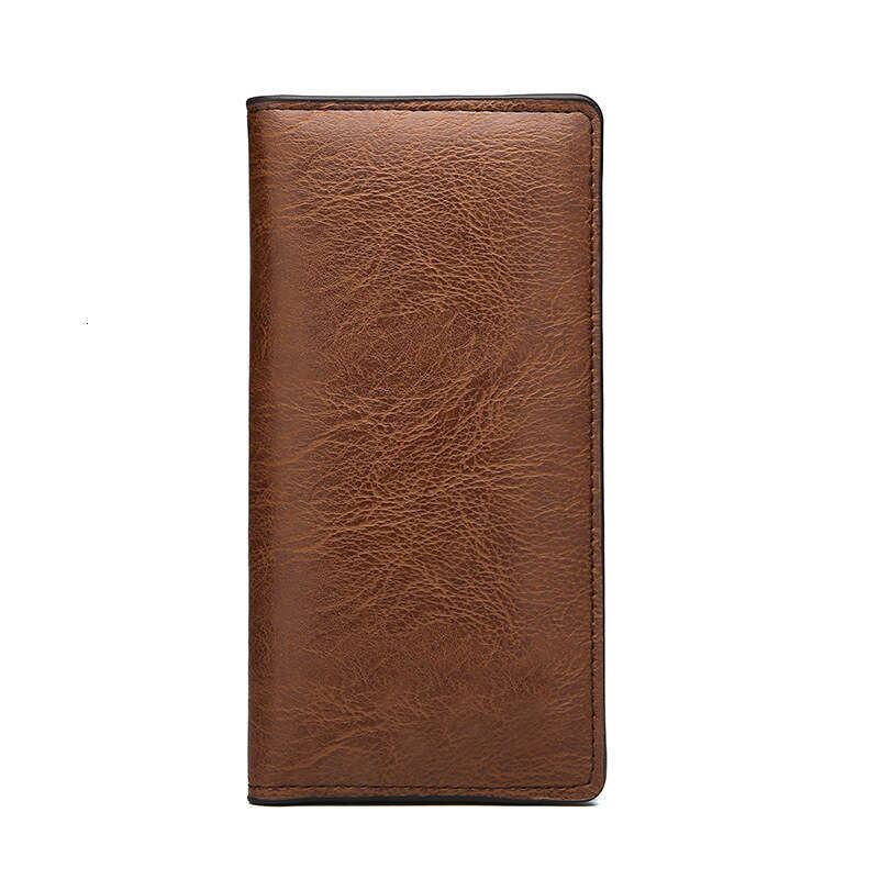 AMZZ Men's Long Slim Youth Simple Korean Edition Multi Card Student Soft Leather Wallet Big Money Clip Fashion 5D