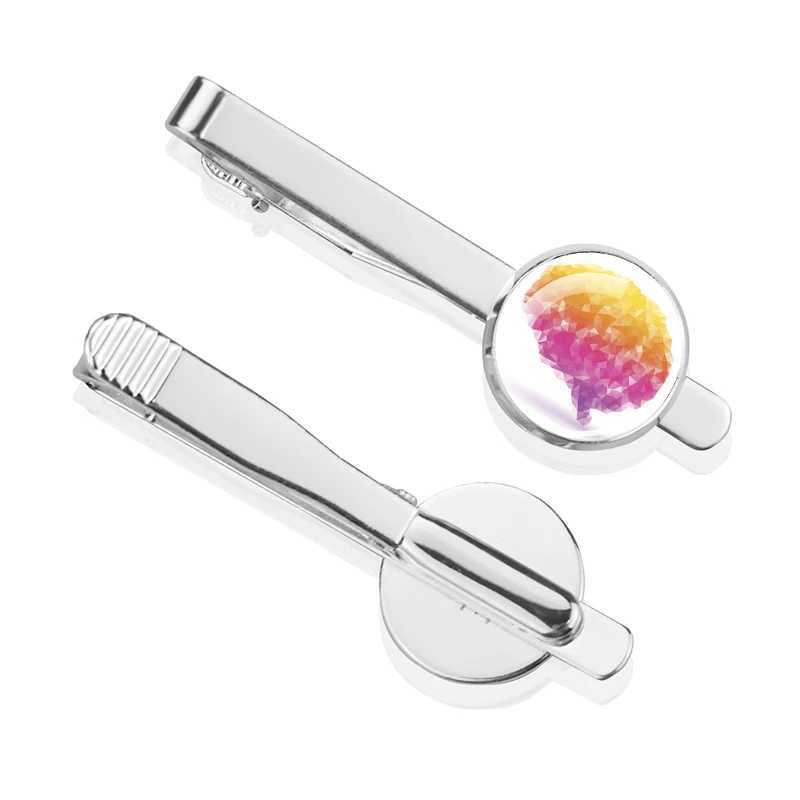 Tie Clip Skeleton Punk Mens Formal Tie Fixing Clip Silver Minimalist Punk Style Party and Banquet Gifts W240914