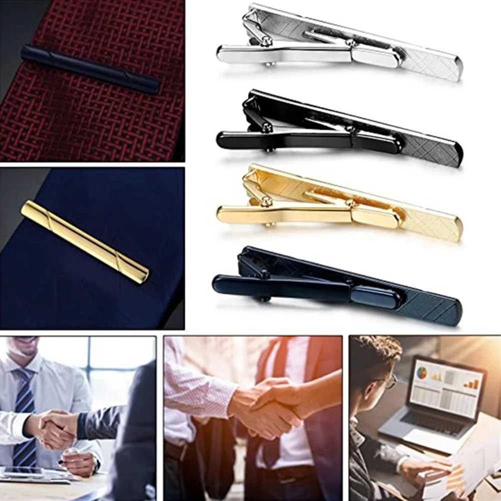 4 tie clips hard neck clip mini clip metal 6x06cm copper W240914