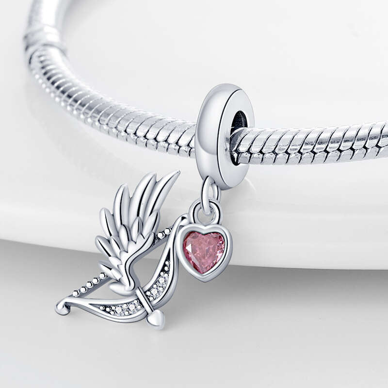 Fit Original Bracelets 925 Sterling Silver Angel Archer Arrow Charms Bead DIY Fine Valentine's Day Jewelry Gift