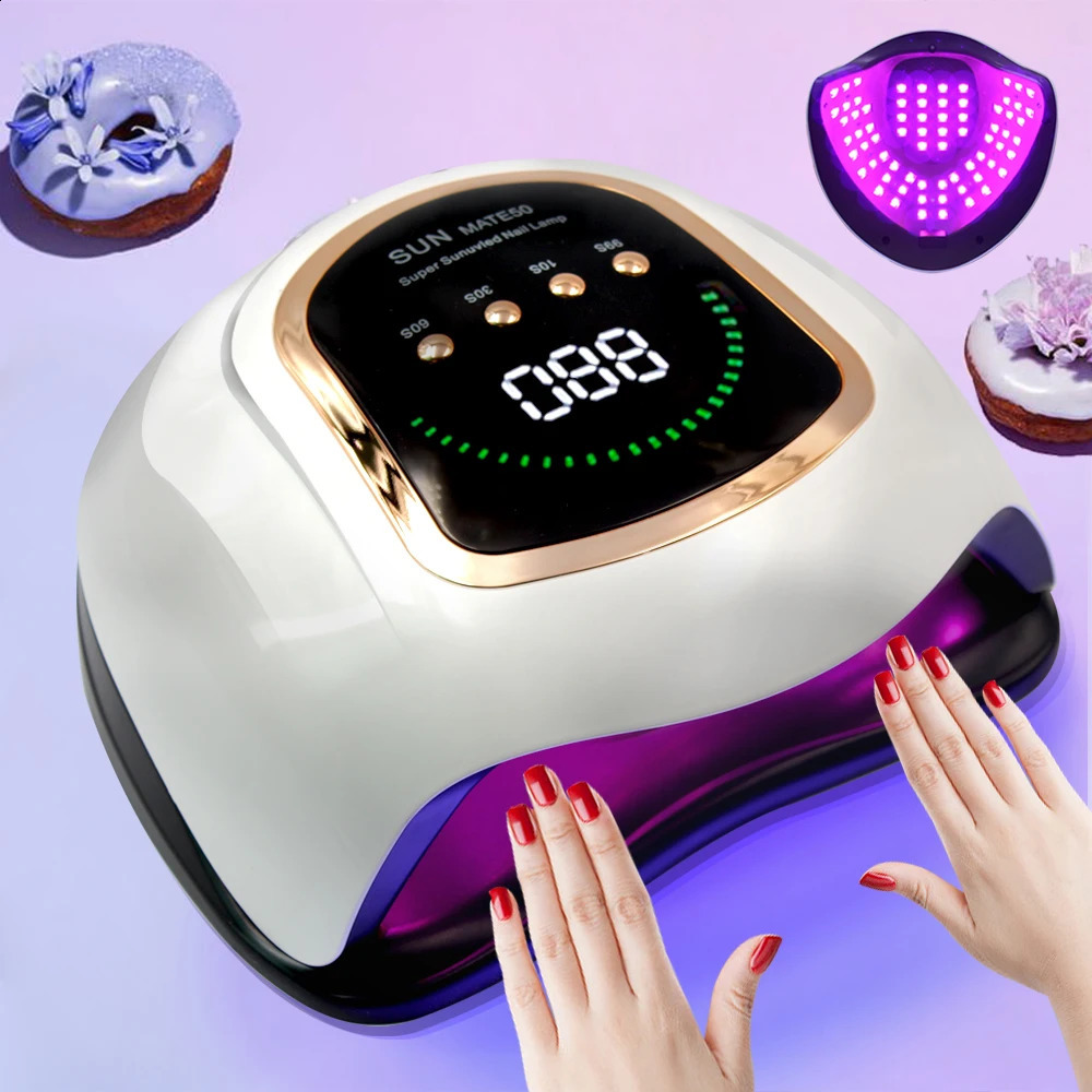 Powerful UV LED Nail Lamp for Nails Curing All Gel Polish with Large Screen Professional Nail Equipment Manicure Drying Lamps 240909