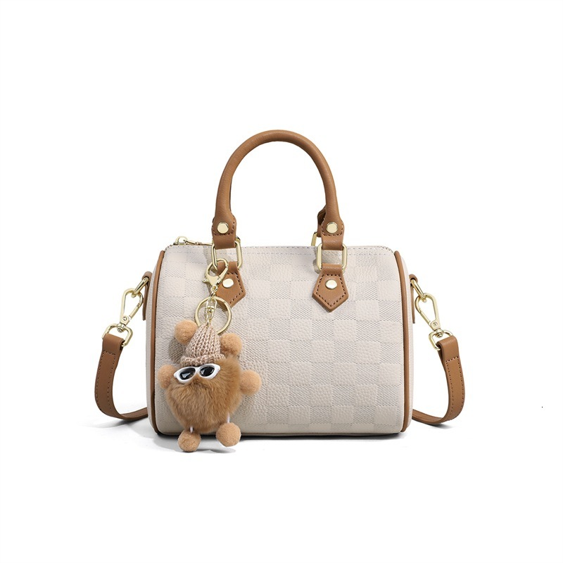2024 New Summer Genuine Leather Women's Handbag Boston Pillow Crossbody Bag Bags