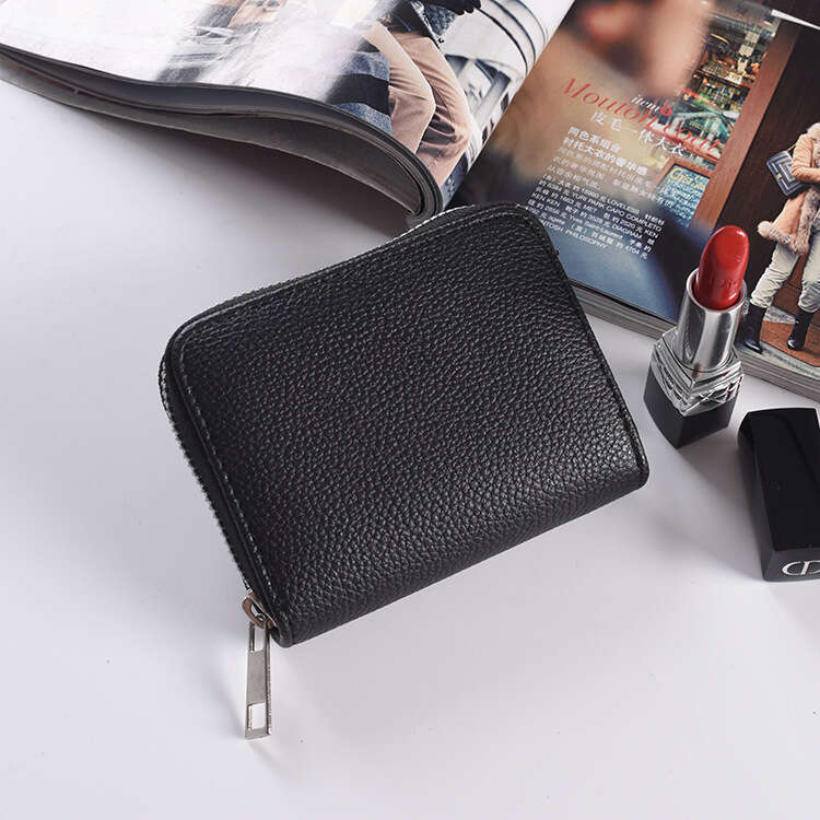 AMZZ 2024 New Korean Men's Basic Solid Color Short PU Wallet 38