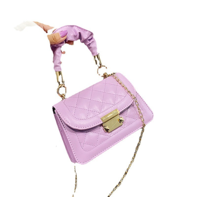 Women's 2020 Korean PU One Shoulder Crossbody Bag Fashion Chain Handbag